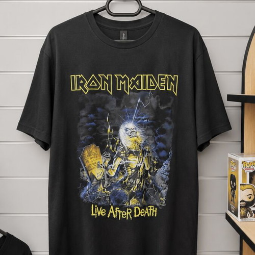 Iron Maiden Live After Death T-shirt, large, cotton