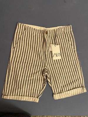 Zara bermuda shorts new, size 164 cm, white and blue