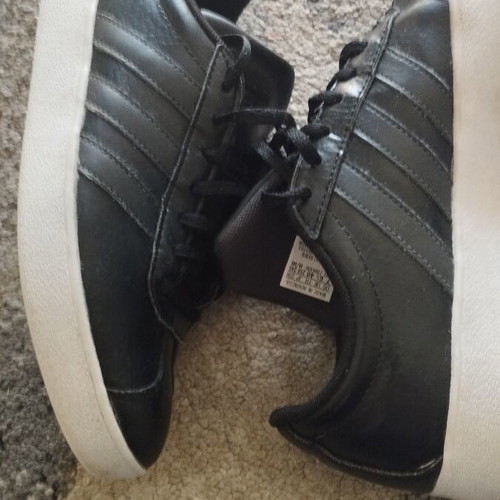 Adidas VL Court 2.0 leather unisex sneakers size 40 like new, black