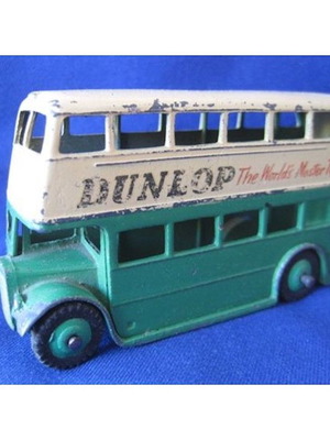Dinky Toys 29 C Pre War Dunlop Double Decker Bus used