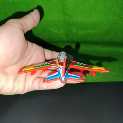 Vintage Japanese Boeing 747 Tin Toy airplane used