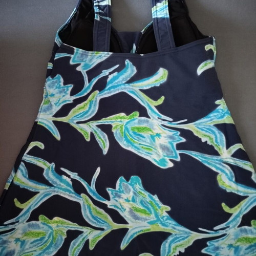 Tankini top with summer floral print, new, size M/L