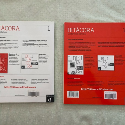 Bitacora 1 Σετ βιβλίων εκμάθησης ισπανικών Α1 σαν καινούργιο με CD