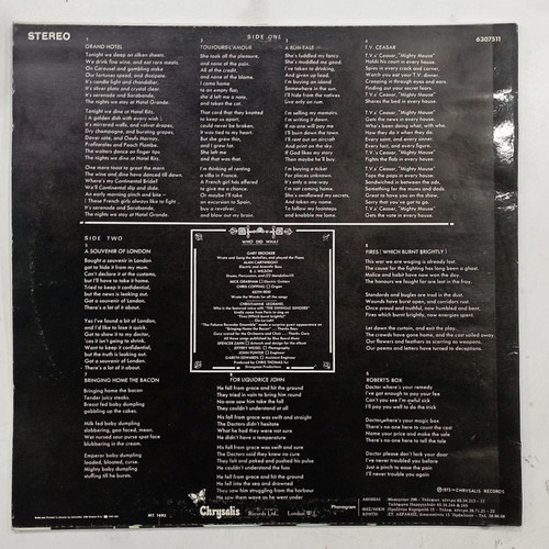 Grand Hotel vinyl used, Procol Harum