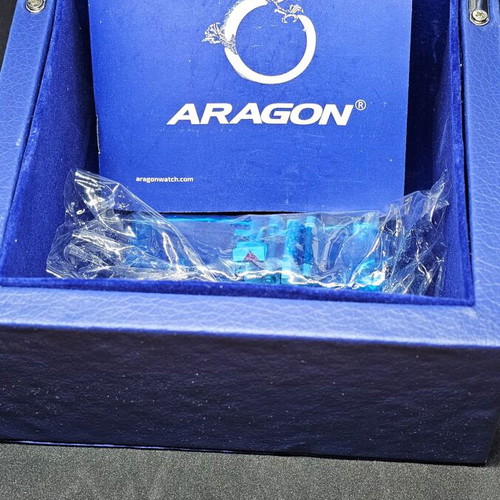 Aragon Millipede GMT watch purple full set like new