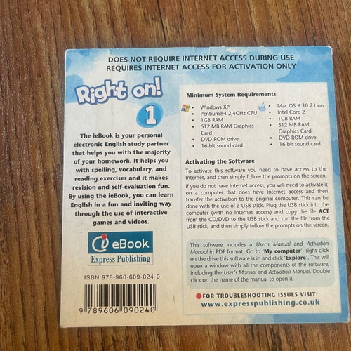 CD for English learning like new