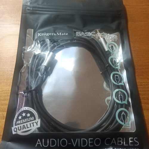 Audio cable jack 3.5mm 1.80 m new