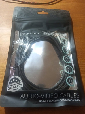 Audio cable jack 3.5mm 1.80 m new