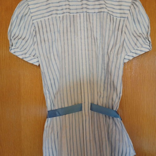 Zara summer shirt used, white and blue, size S