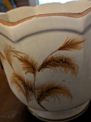 Clay container handmade like new with stamp