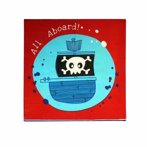 Pirates napkins pack of 20 16.5 x 16.5 cm new