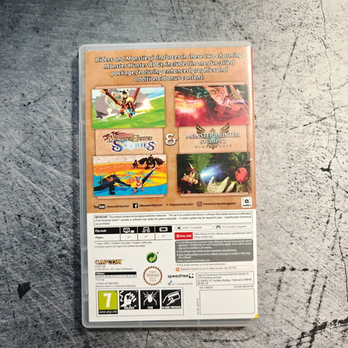 Switch Monster Hunter 1 + 2 box used, without game