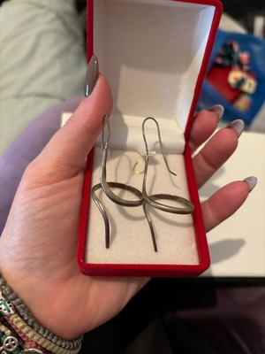 Silver earrings new, unworn