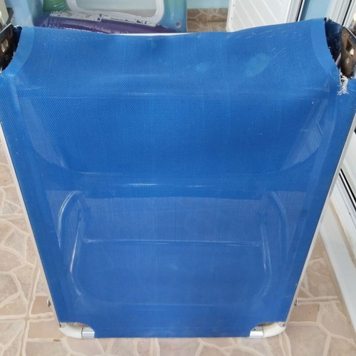Professional blue beach lounger