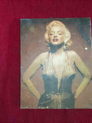 Marilyn Monroe 2000 print canvas art used, 28x22 cm