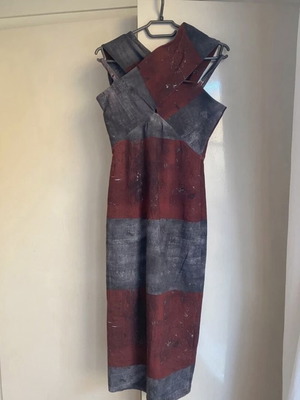Religion dress midi new, gray and red, size M