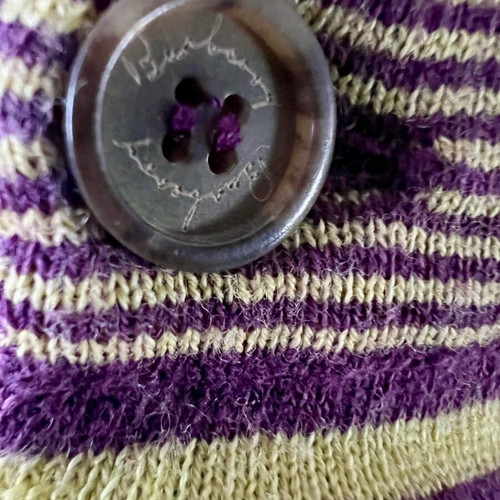 Burberry striped blouse size M like new, purple and yellow