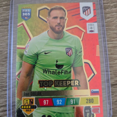 Panini FIFA 365 2022-2023 Card 409 Jan Oblak Atletico de Madrid Gold like new