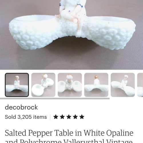 Art Deco Portieux Vallerysthal France 1900-1909 salt and pepper set new