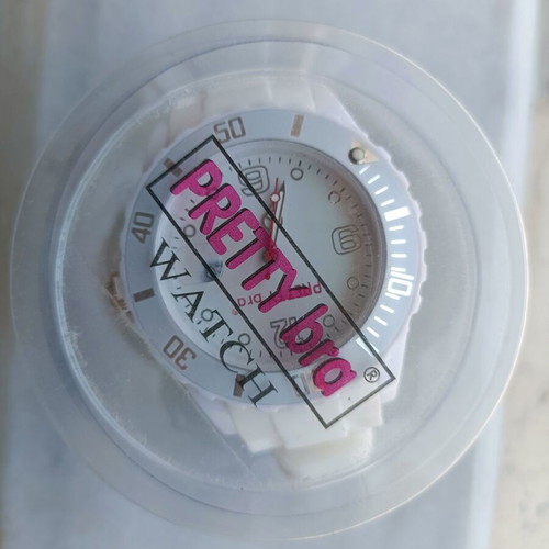 Pretty bra watch unisex new, white