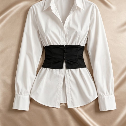 Satin corset with buttons like new, black, size L