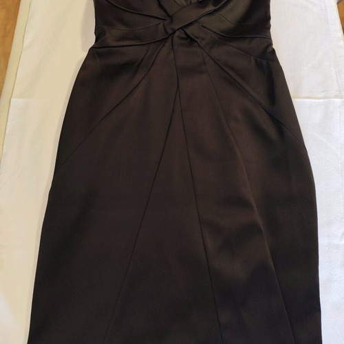 Karen Millen dress black satin, new, formal strapless
