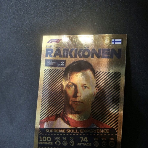 Topps Formula 1 Turbo Attax 2021 Kimi Räikkönen Gold Foil Card #243