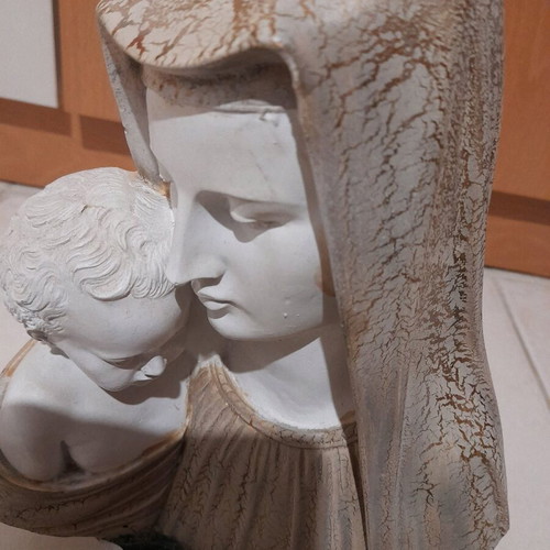 Plaster image of Virgin Mary used with base break