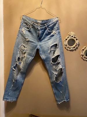 Zara rock jeans like new, low crotch, blue, size M