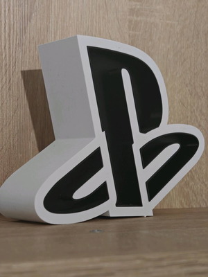 Playstation logo σαν καινούργιο, μοντέρνο διακοσμητικό 3D