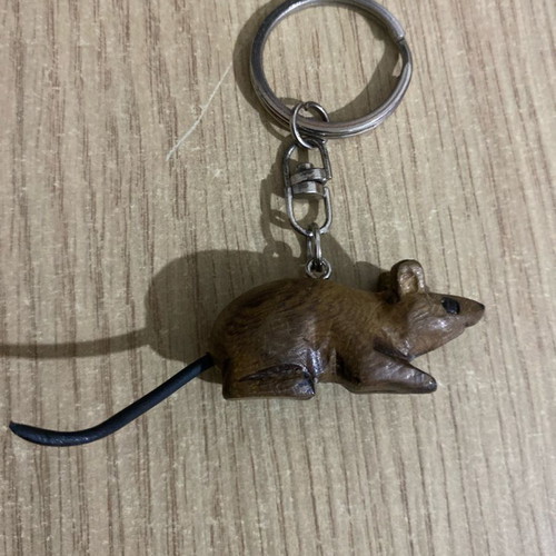 Wooden mouse keychain new
