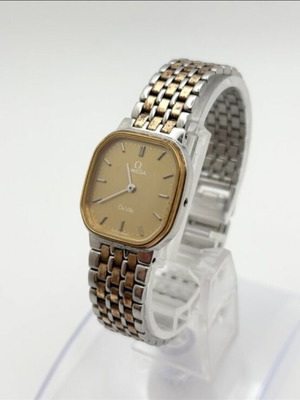 Omega De Ville Quartz γυναικείο ρολόι μεταχειρισμένο, δίχρωμο