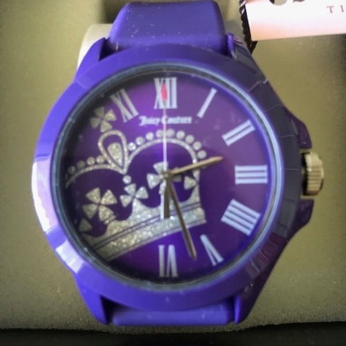 Juicy Couture women's watch new, purple with silicone strap