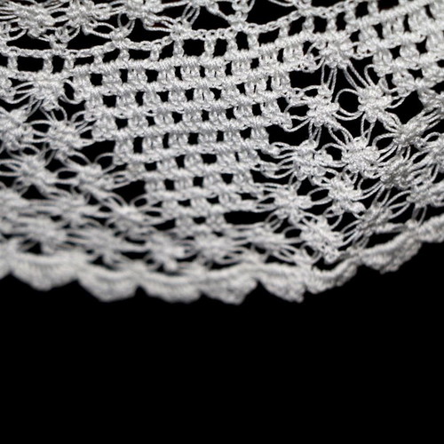Embroidery set of 2 pieces with crochet used, 29 cm diameter
