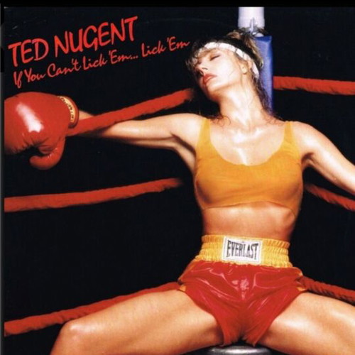 Ted Nugent vinyl records pack Little Miss Dangerous 1986 and If You Can't Lick 'Em 1988 like new