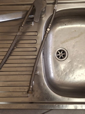 Kitchen sink with draining surface used