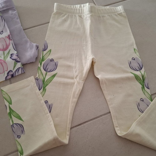 Pepco set of 3 leggings for girls used, size 122 cm