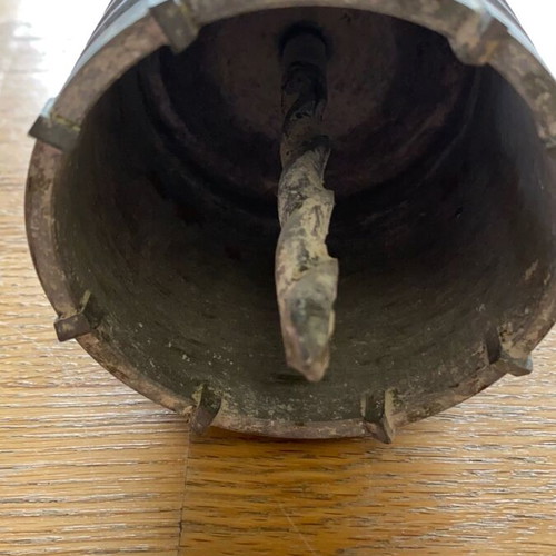 Hilti Φ80 hole saw used with SDS adapter for concrete