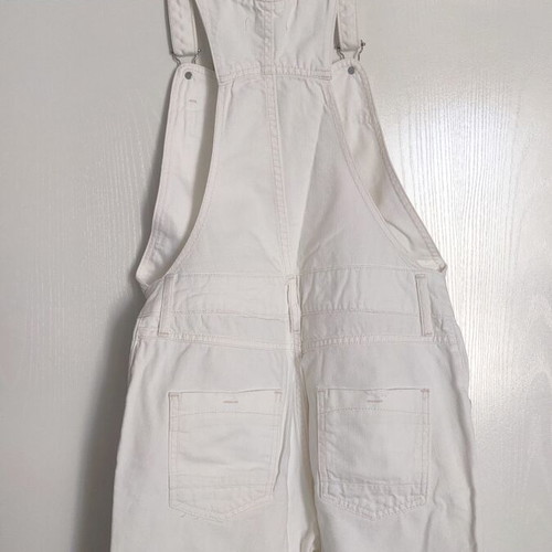Summer white denim salopette Mango size S like new