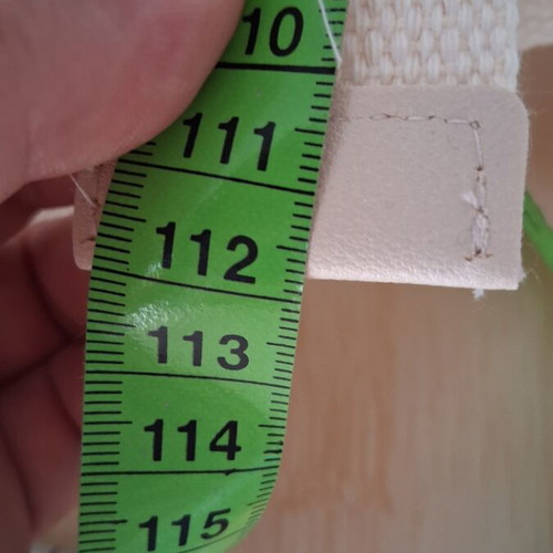 Woven belt 112cm new, white-beige color