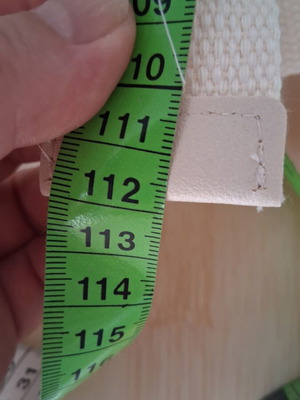 Woven belt 112cm new, white-beige color