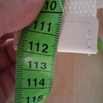 Woven belt 112cm new, white-beige color