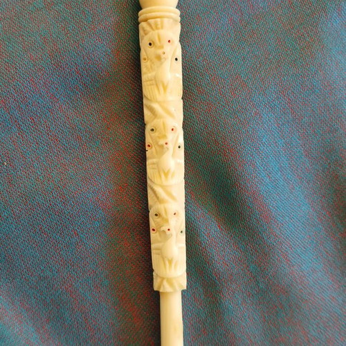 Carved Smoking Pipe from Bone 19th Century like new