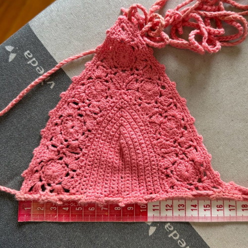 Zara knitted bikini used, pink, size S