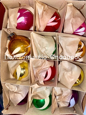 Vintage Christmas ornaments glass baubles like new