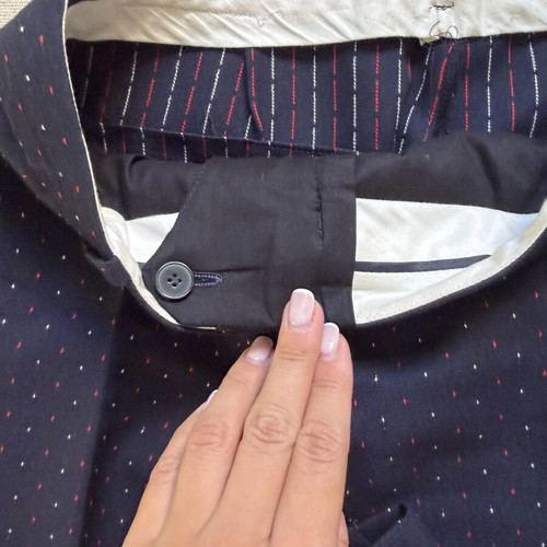 Sandro Paris suit pants like new, dark blue polka dot, size S