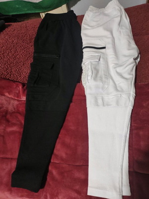 Tracksuits new, slim fit, size L, black and white, for 15-16 years old