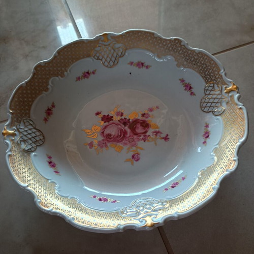 Wallendorf vintage porcelain bowl with floral motif, like new