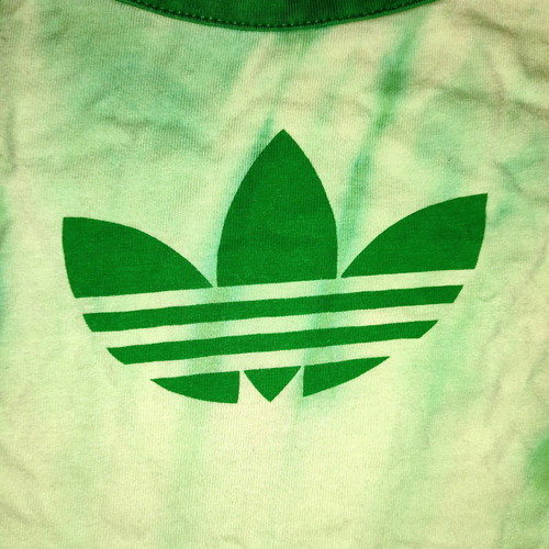 Adidas green tie dye top XS