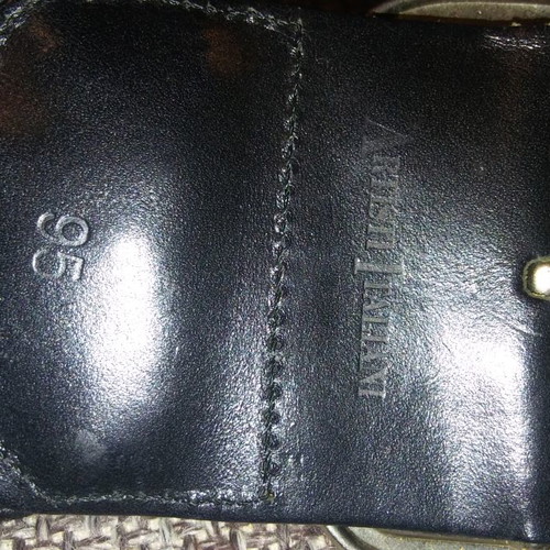 Artisti italiani vintage belt used, 95cm, leather and fabric